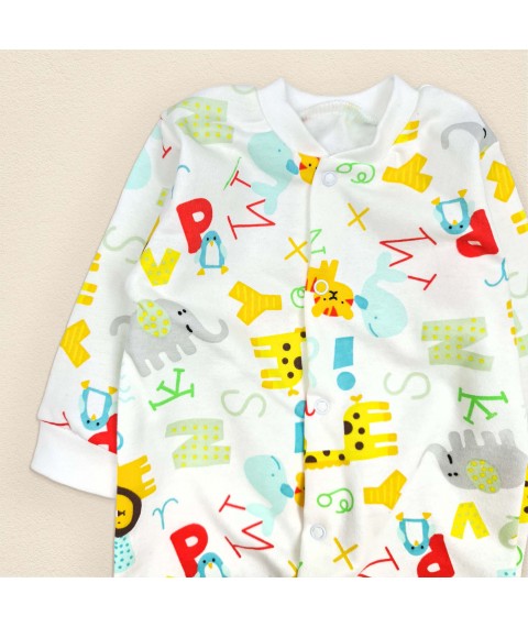 Children's jacket with print on fabric and nacho Alphabet Dexter`s Milk; Yellow 313 68 cm (d313-1абт)