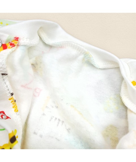 Чоловічок дитячий з принтом по тканині та начосом Alphabet  Dexter`s  Молочний;Жовтий 313  74 см (d313-1абт)