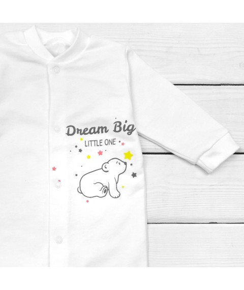 Чоловічок для дитини Dream Big з начосом  Dexter`s  Білий 313  68 см (d313-1мш-мл)