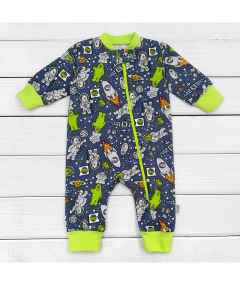 Sleep with open legs on the zipper Space story Dexter`s Blue; Green 320-4 86 cm (d320-4кс-тм)