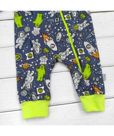 Space story Dexter`s Blue; Green 320-4 68 cm (d320-4кс-тм) slip with open legs on the zipper