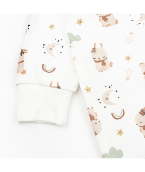 Человечек слип интерлок на кнопках с открытыми ножками  Bunnies  Dexter`s  Белый d913-1з-нв  80 см (d913-1з-нв)