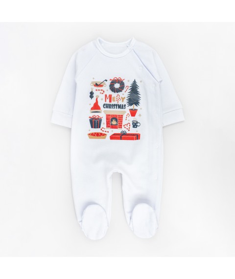 Комбінезон з начосом для дитини від трьох місяців Christmas mood  Dexter`s  Білий d354-58-1  74 см (d354-58-1)