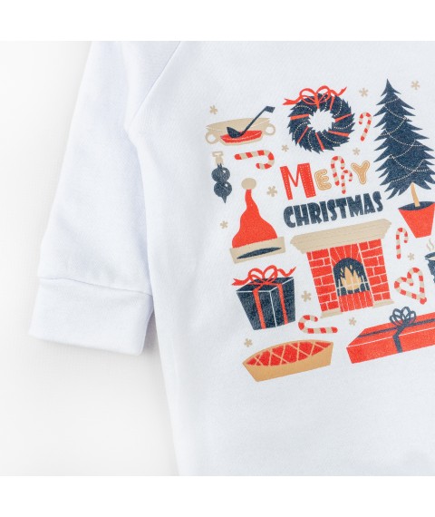 Комбінезон з начосом для дитини від трьох місяців Christmas mood  Dexter`s  Білий d354-58-1  74 см (d354-58-1)