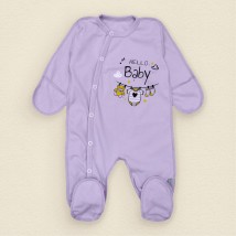 Человечек из натуральной легкой ткани Hello Baby  Dexter`s  Фиолетовый 114  56 см (d114х-лв)