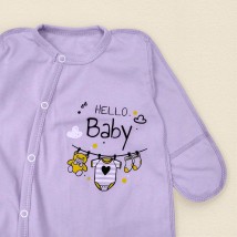 Человечек из натуральной легкой ткани Hello Baby  Dexter`s  Фиолетовый 114  62 см (d114х-лв)