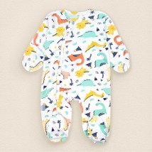 Dexter`s dinosaurs button interlock overalls White; Menthol 913 68 cm (d913dn-nv)