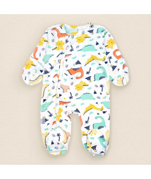 Dexter`s dinosaurs button interlock overalls White; Menthol 913 68 cm (d913dn-nv)