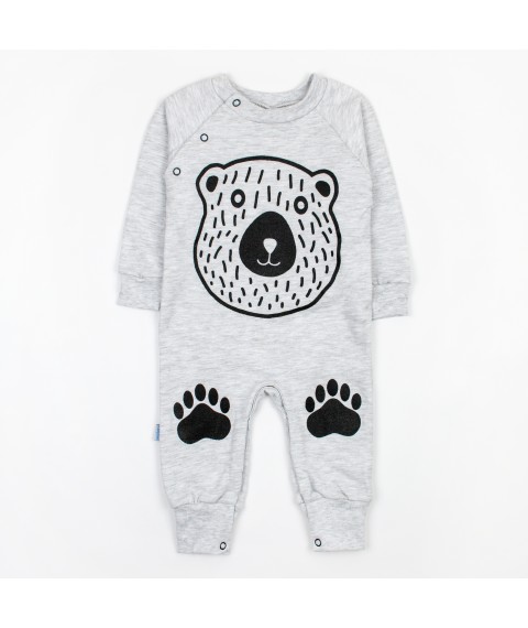 Grey baby boy with Bear print Malena Gray; Black 320-2 80 cm (d320-2МД-СР)