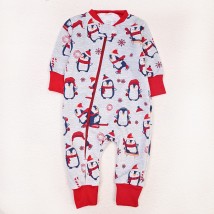 Men's zip-up jacket Christmas penguin Dexter`s Gray; Red d320-4snt-b 92 cm (d320-4snt-b )