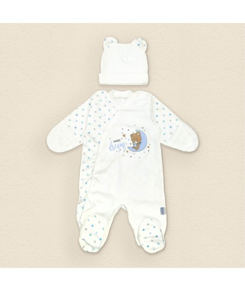 Dream Dexter`s baby sleepwear with a cap White; Blue 940 56 cm (d940st-gb)