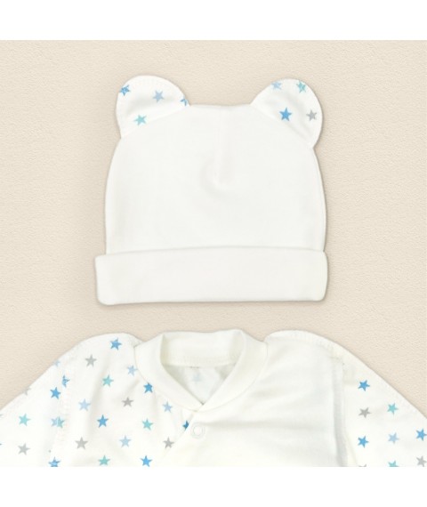 Dream Dexter`s baby sleepwear with a cap White; Blue 940 56 cm (d940st-gb)