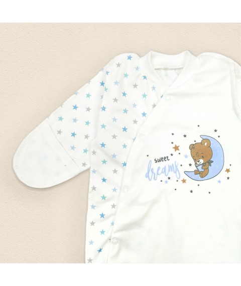 Dream Dexter`s baby sleepwear with a cap White; Blue 940 56 cm (d940st-gb)