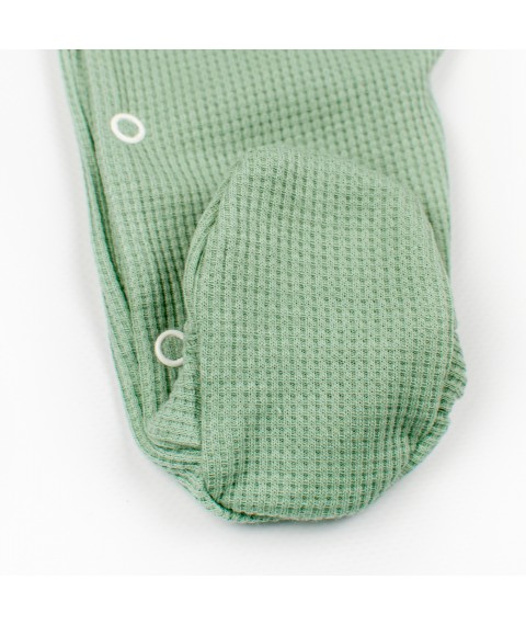 Слип для новорожденных с принтом вышиванка оливковый   Dexter`s  Зеленый d114вф-ол  56 см (d114вф-ол)