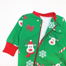 Слип с новогодним принтом Festive reindeer  Dexter`s  Красный;Зеленый d320-4зл-нгтг  92 см (d320-4зл-нгтг)