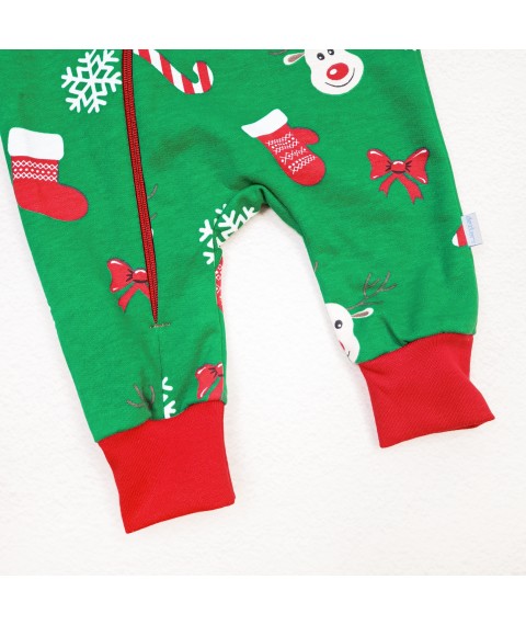 Слип с новогодним принтом Festive reindeer  Dexter`s  Красный;Зеленый d320-4зл-нгтг  92 см (d320-4зл-нгтг)