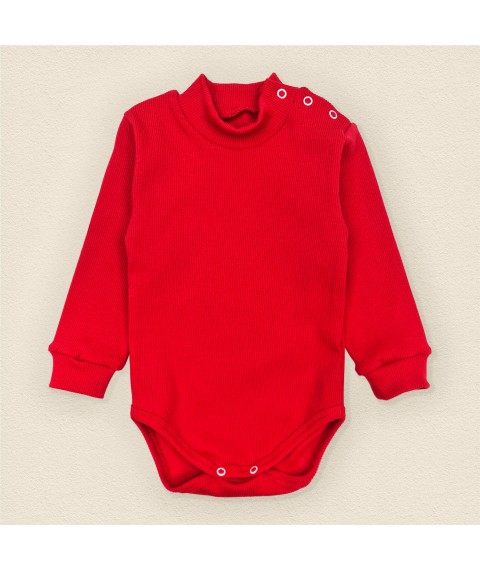 Red Dexter`s red striped bodysuit Red 18-62 92 cm (d18-62-9)