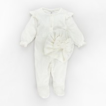 Комплект человечек с шапочкой для девочки Pure  Dexter`s  Белый 900511  62 см (900511)