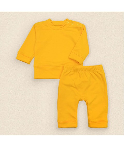 Однотонний дитячий костюм джемпер та штани   Dexter`s  Жовтогарячий 360  74 см (d360ор)
