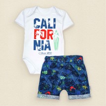 California Dexter`s body shorts set for babies White; Blue 128 74 cm (d128-1kf-b)