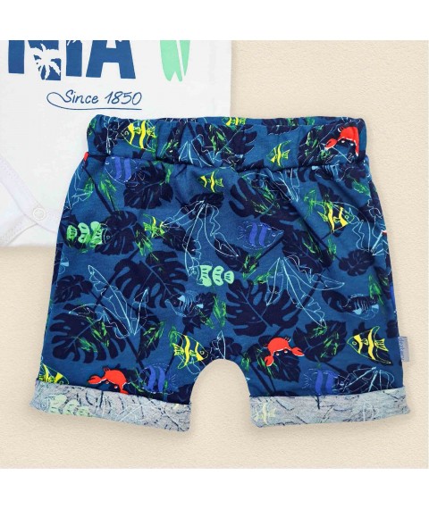 California Dexter`s body shorts set for babies White; Blue 128 86 cm (d128-1kf-b)