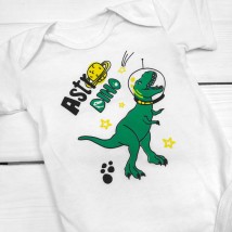 Dexter`s 128 74 cm bodysuit and shorts with DINO print on the moon (d128-1dn-ln)