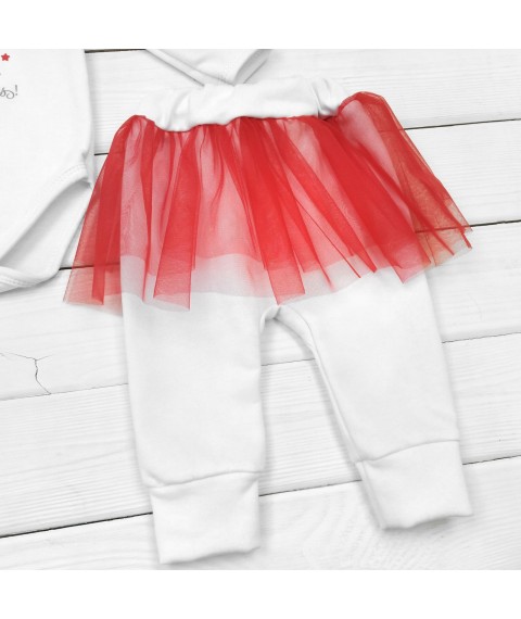 Боді і штани з фатином Merry Christmas  Dexter`s  Білий;Червоний 345  68 см (d345-1мр-б-нгтг)