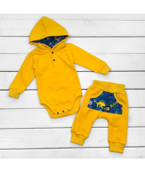 Bodysuit with a hood and pants with nachos Orange Dexter`s Yellow-hot 346 86 cm (d346ор)