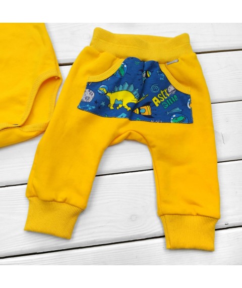 Bodysuit with a hood and pants with nachos Orange Dexter`s Yellow-hot 346 80 cm (d346ор)