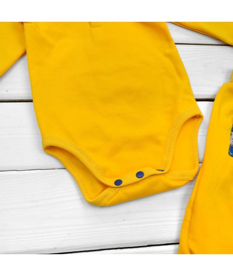 Bodysuit with a hood and pants with nachos Orange Dexter`s Yellow-hot 346 74 cm (d346ор)