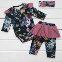 Children's elegant romantic set of three items Malena Blue; Pink 9-52 62 cm (9-52ts-rv)