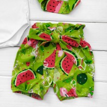 Боді шорти і пов'язка Watermelon  Dexter`s  Зелений;Білий 10-56  86 см (d10-56ар-нв)