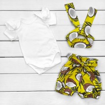 Set for summer with shorts Coconut Dexter`s White; Yellow 10-56 68 cm (d10-56k-w)