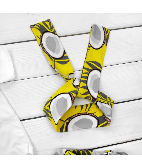 Комплект на літо з шортиками Кокосік  Dexter`s  Білий;Жовтий 10-56  68 см (d10-56к-ж)