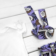 Комплект боді шорти пов'язочка CocoGirl  Dexter`s  Білий;Фіолетовий 10-56  86 см (d10-56к-лв)