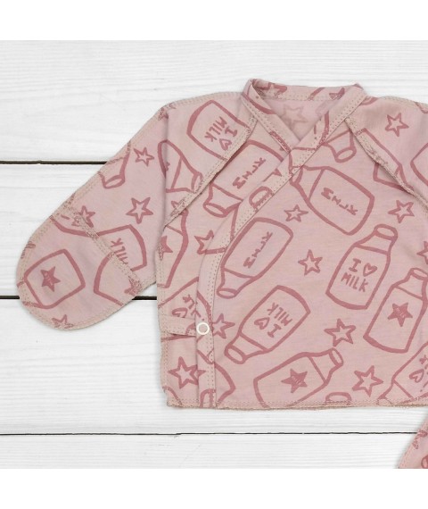 Сорочка з повзунками пудрового кольору Milk  Dexter`s  Рожевий 187  62 см (d187млк-пд)