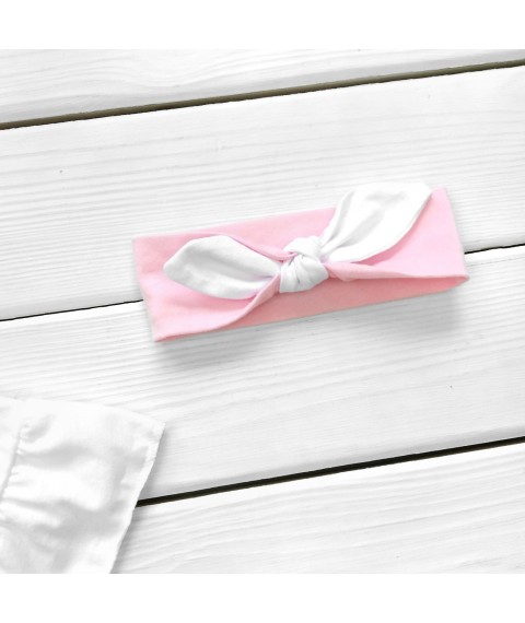Комплект для дівчинки туніка штанікі та солоха Зефірка  Dexter`s  Рожевий;Білий 111  80 см (d111-1)