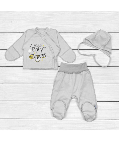 Hello Baby Dexter`s romper shirt and hat Gray 187 62 cm (d187x-sr)