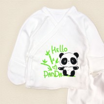 Набор новорожденного распашонка и ползунки с принтом Panda  Dexter`s  Молочный 977  62 см (d977-2пд-мл)