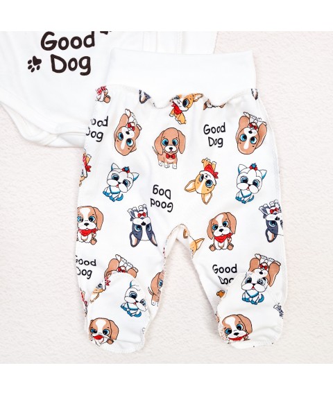 Набор в роддом боди ползуны Pets  Dexter`s  Белый d978дм-у  56 см (d978дм-у)