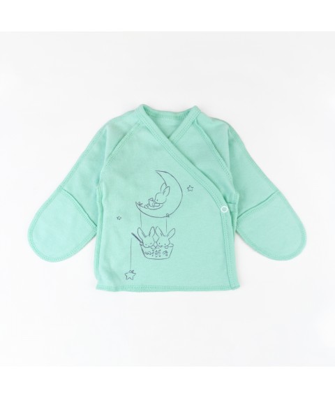 Sleep shirt set for newborns Dexter`s Bunnies Menthol 988 62 cm (d988/4mt)