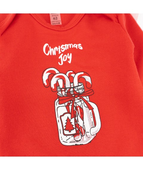 Праздничный комплект для девочки 3в1 с юбкой Cristmas Joy  Dexter`s  Червоний d3-51-61  80 см (d3-51-61)