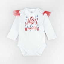 Праздничный комплект для девочки 3в1 с юбкой Joy to the world  Dexter`s  Білий d3-51-62  86 см (d3-51-62)