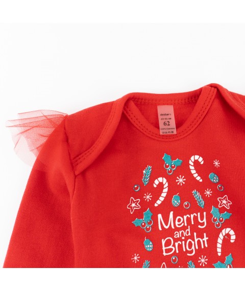 Праздничный комплект для девочки 3в1 с юбкой Marry and Bright  Dexter`s  Червоний d3-51-58  62 см (d3-51-58)