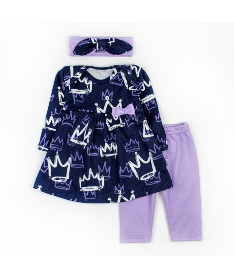 Amazing Dexter`s Girl's Tunic with leggings Purple; Blue d9-53 68 cm (d9-53kr-ts)