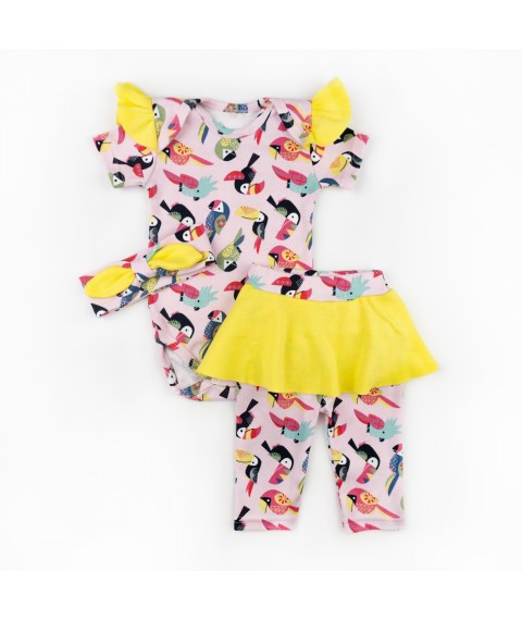 Set for a girl of three items Dexter`s Yellow 9-52-1 62 cm (9-52-1pg)