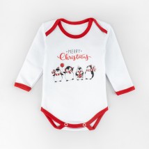 Комплект для новорожденных новогодний из трех предметов Merry Christmas с пингвинами  Dexter`s  Красный d352пг-нгтг  80 см (d352пг-нгтг)