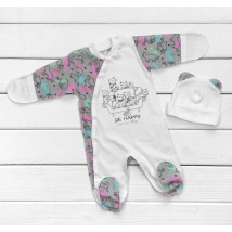 Cute set for newborns Cats Malena White;Grey;Pink 940 74 cm (940-1KT)