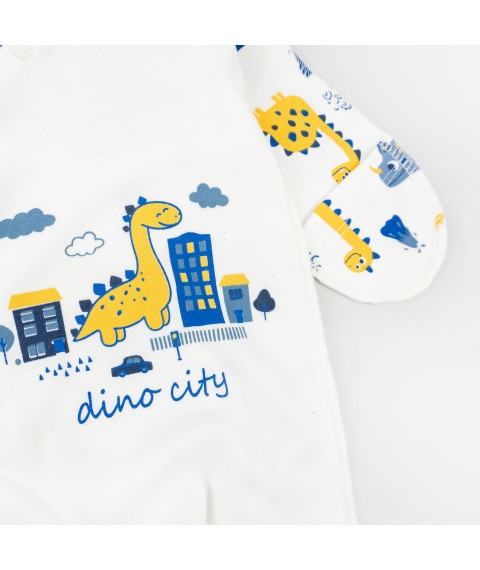 Комплект в роддом человечек с шапочкой Dino city  Dexter`s  Белый d940дн-ст-нв  56 см (d940дн-ст-нв)
