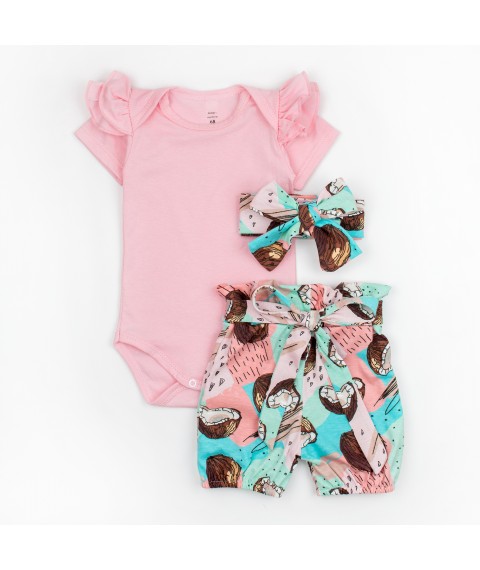 CocoJambo Dexter`s body shorts and bandage for girls Pink; Menthol 10-56 86 cm (d10-56ks-nv)
